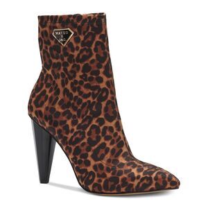 MATEO BY INC Womens Brown Stretch Luisa Pointed Toe Zip-Up Dress Boots 7.5 M